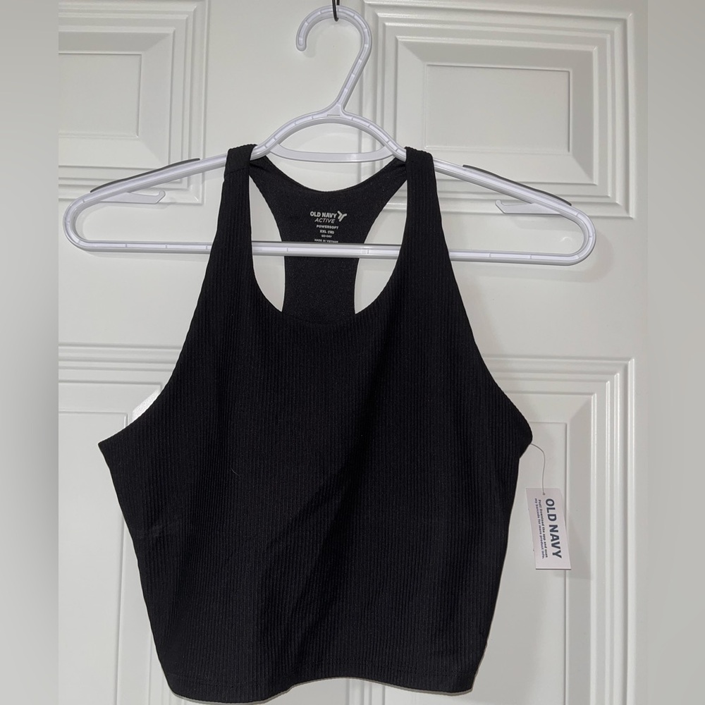 Old Navy Ribbed Black sports top